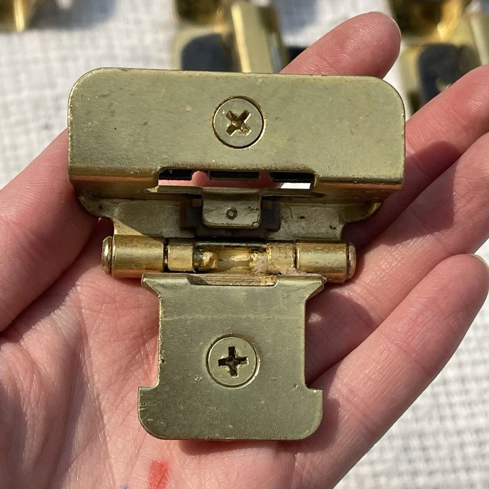 Vintage Style Amerock Double Demountable Cabinet Hinge 3/8